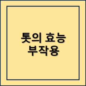 톳의효능과 부작용